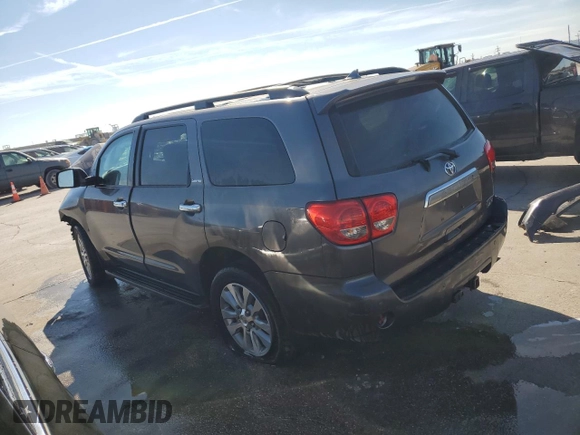 2014 Toyota Sequoia Limited with VIN 5TDKY5G1XES053757, listed as a Copart auction lot 83827324 with 0 mi miles and Salvage Title. Bid and sale history available at carsss.com. Image 2.