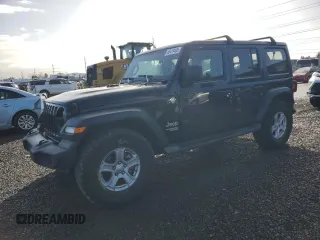 2018 Jeep Wrangler Unlimited Sport z VIN 1C4HJXDN4JW198837, wystawiony jako Copart lot #45419485 z przebiegiem 88 654 mil mil oraz Szkoda całkowita • Salvage title. Historia ofert i sprzedaży dostępna na DreamBid. Obrazek 1.