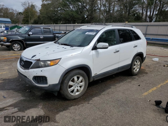 2011 Kia Sorento LX with VIN 5XYKTDA29BG108668, listed as a Copart auction lot 48973155 with 197,756 mi miles and Clean Title. Bid and sale history available at carsss.com. Image 1.
