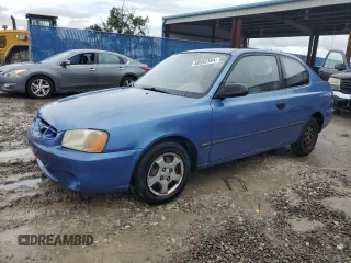 2001 Hyundai Accent z VIN KMHCF35G11U112976, wystawiony jako Copart lot #68692384 z przebiegiem 152 797 mil mil oraz Szkoda całkowita • Salvage title. Historia ofert i sprzedaży dostępna na DreamBid. Obrazek 1.