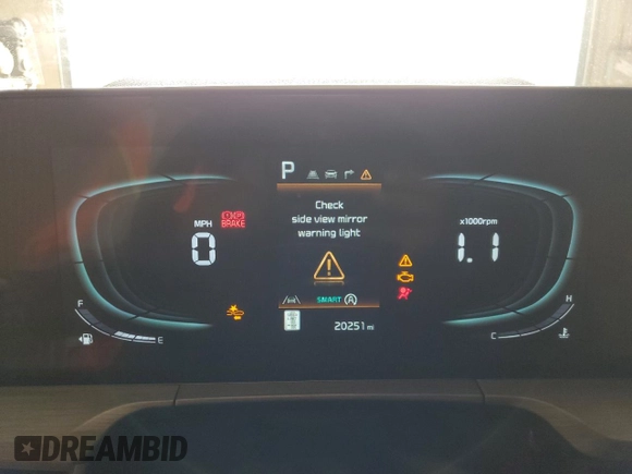 2024 Kia Telluride EX X-Line with VIN 5XYP3DGC1RG520082, listed as a Copart auction lot 53467105 with 20,251 mi miles and Salvage title. Bid and sale history available at DreamBid. Image 9.