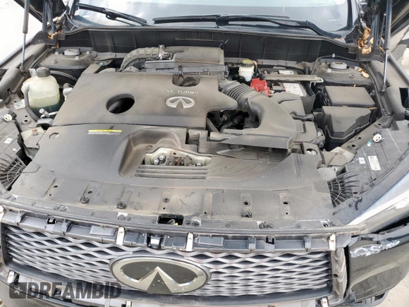 2019 Infiniti QX50 Essential with VIN 3PCAJ5M34KF124523, listed as a Copart auction lot 59371505 with 59,457 mi miles and Salvage title. Bid and sale history available at DreamBid. Image 12.