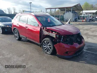 2016 Nissan Rogue SV with VIN KNMAT2MV3GP676246, listed as a IAAI auction lot 41915146 with 288,704 mi miles. Bid and sale history available at carsss.com. Image 1.