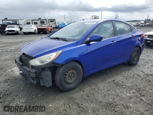 2013 Hyundai Accent GLS with VIN KMHCT4AE2DU537369, listed as a Copart auction lot 50819985 with 191,011 mi miles and Salvage Title. Bid and sale history available at carsss.com. Image 1.