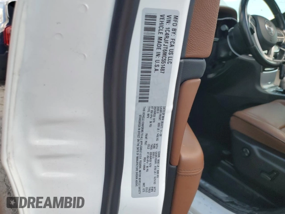 2021 Jeep Grand Cherokee Summit with VIN 1C4RJFJT6MC551487, listed as a Copart auction lot 68727254 with 47,280 mi miles and Salvage Title. Bid and sale history available at carsss.com. Image 13.
