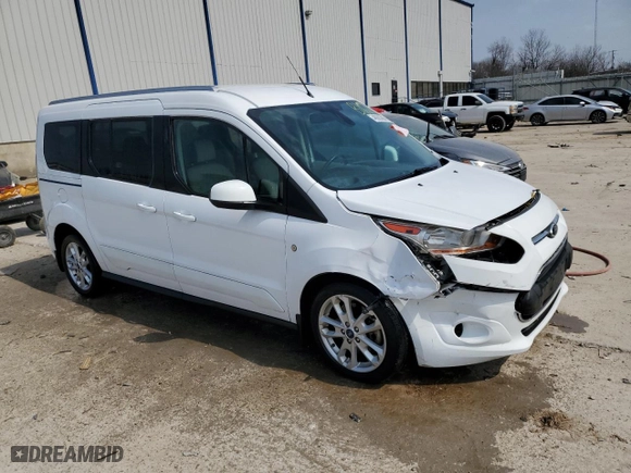 2015 Ford Transit Connect Wagon Titanium with VIN NM0GE9G77F1223725, listed as a Copart auction lot 48683865 with 0 mi miles and Salvage Title. Bid and sale history available at carsss.com. Image 4.