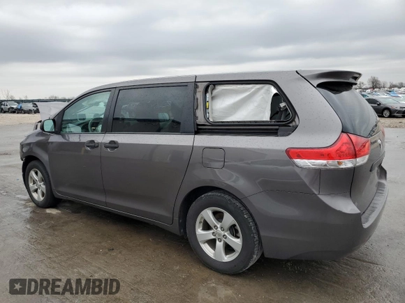 2013 Toyota Sienna L with VIN 5TDZK3DC3DS341886, listed as a Copart auction lot 54631924 with 0 mi miles and Salvage Title. Bid and sale history available at carsss.com. Image 2.