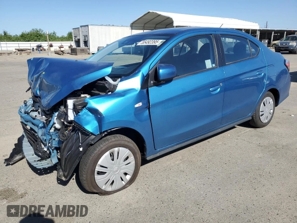 2024 Mitsubishi Mirage ES with VIN ML32FUFJXRHF12996, listed as a Copart auction lot 55492395 with 3,388 mi miles and Salvage title. Bid and sale history available at DreamBid. Image 1.