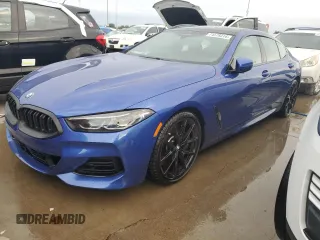 2023 BMW 8 Series 840i with VIN WBAGV2C01PCK32930, listed as a Copart auction lot 74578314 with 0 mi miles and Salvage Title. Bid and sale history available at carsss.com. Image 1.