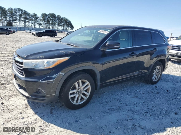 2016 Toyota Highlander LE with VIN 5TDZARFH9GS020096, listed as a Copart auction lot 50500315 with 115,157 mi miles and Clean Title. Bid and sale history available at carsss.com. Image 1.