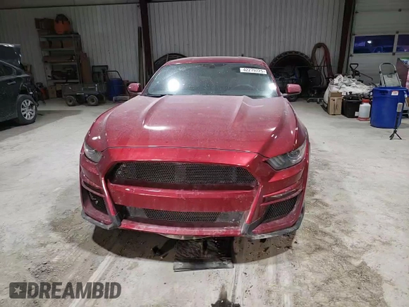 2017 Ford Mustang EcoBoost with VIN 1FA6P8THXH5320467, listed as a Copart auction lot 42279725 with 97,386 mi miles and Salvage Title. Bid and sale history available at DreamBid. Image 11.