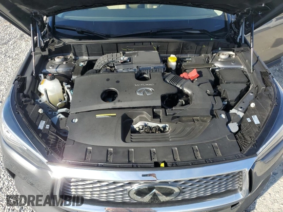 2021 Infiniti QX50 Luxe with VIN 3PCAJ5BA1MF126377, listed as a Copart auction lot 47115455 with 12,497 mi miles and Salvage title. Bid and sale history available at DreamBid. Image 14.