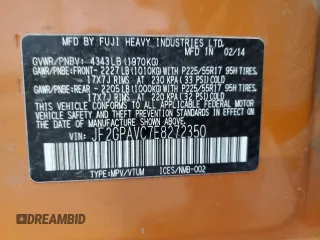 2014 Subaru Crosstrek Premium с VIN JF2GPAVC7E8272350, выставлен на аукционе Copart как лот 54764045 с пробегом 127 357 миль миль и Списание • Salvage title. История ставок и продаж доступна на DreamBid. Изображение 14.
