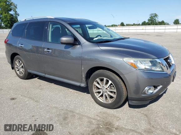 2015 Nissan Pathfinder SV with VIN 5N1AR2MM2FC716758, listed as a Copart auction lot 61843455 with 105,127 mi miles and Salvage title. Bid and sale history available at DreamBid. Image 4.