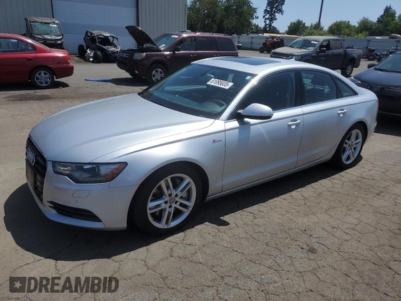 2012 Audi A6 Premium Plus with VIN WAUGGAFC8CN122689, listed as a Copart auction lot 61095835 with 102,668 mi miles and Clean title. Bid and sale history available at DreamBid. Image 1.