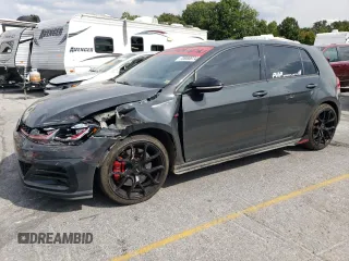2019 Volkswagen Golf GTI S with VIN 3VW5T7AU1KM006796, listed as a Copart auction lot 70988874 with 71,327 mi miles and Salvage Title. Bid and sale history available at carsss.com. Image 1.