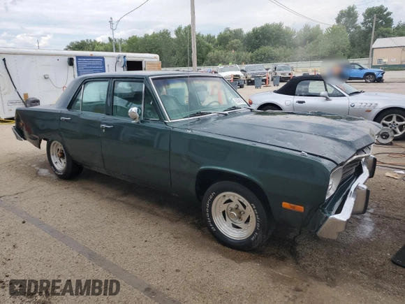 1976 Plymouth Valiant z VIN VL41C6F132520, wystawiony jako Copart lot #63045165 z przebiegiem 63 541 mil mil oraz Szkoda całkowita • Salvage title. Historia ofert i sprzedaży dostępna na DreamBid. Obrazek 4.