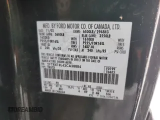 2003 Ford F-150 XL z VIN 2FTRX18L43CA38884, wystawiony jako Copart lot #87427414 z przebiegiem 171 605 mil mil oraz Czysty tytuł • Clean title. Historia ofert i sprzedaży dostępna na DreamBid. Obrazek 12.