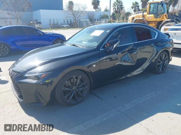 2021 Lexus IS with VIN JTHGZ1B29M5038391, listed as a IAAI auction lot 41647851 with 45,446 mi miles. Bid and sale history available at carsss.com. Image 19.