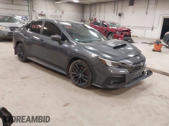 2022 Subaru WRX Limited with VIN JF1VBAL60N9017797, listed as a IAAI auction lot 41864101 with 74,159 mi miles. Bid and sale history available at carsss.com. Image 1.