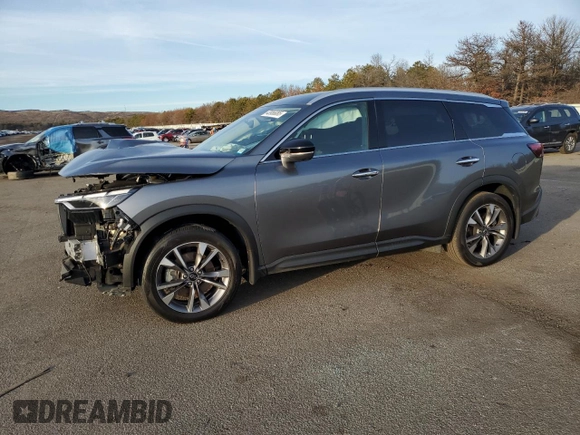 2024 Infiniti QX60 Luxe с VIN 5N1DL1FS5RC343854, выставлен на аукционе Copart как лот 43956085 с пробегом 15 750 миль миль и Списание • Salvage title. История ставок и продаж доступна на DreamBid. Изображение 1.