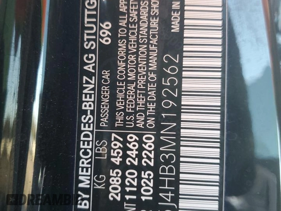2021 Mercedes-Benz CLA 250 z VIN W1K5J4HB3MN192562, wystawiony jako Copart lot #42487615 z przebiegiem 42 600 mil mil oraz Szkoda całkowita • Salvage title. Historia ofert i sprzedaży dostępna na DreamBid. Obrazek 12.