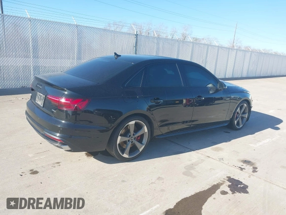 2022 Audi A4 S line Premium Plus with VIN WAUEAAF4XNA008656, listed as a IAAI auction lot 41754921 with 78,118 mi miles and . Bid and sale history available at DreamBid. Image 4.