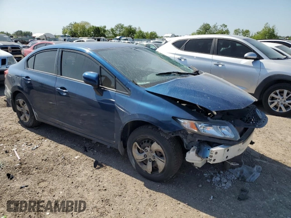2014 Honda Civic LX with VIN 2HGFB2F53EH511953, listed as a Copart auction lot 52161865 with 102,871 mi miles and Salvage Title. Bid and sale history available at carsss.com. Image 4.