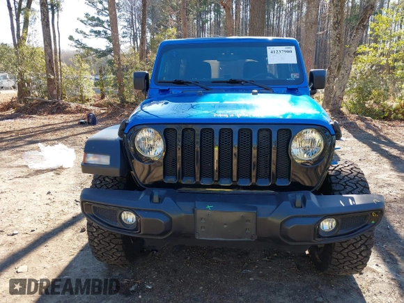 2021 Jeep Wrangler Unlimited Sport S with VIN 1C4HJXDG1MW722743, listed as a IAAI auction lot 41237900 with 35,662 mi miles and . Bid and sale history available at DreamBid. Image 12.