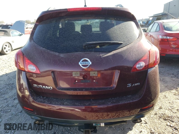 2009 Nissan Murano LE with VIN JN8AZ18W09W106567, listed as a Copart auction lot 73054083 with 0 mi miles and Salvage Title. Bid and sale history available at carsss.com. Image 6.