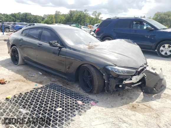 2021 BMW 8 Series M850i with VIN WBAGV8C00MCG65804, listed as a Copart auction lot 60445755 with 37,045 mi miles and Clean title. Bid and sale history available at DreamBid. Image 4.