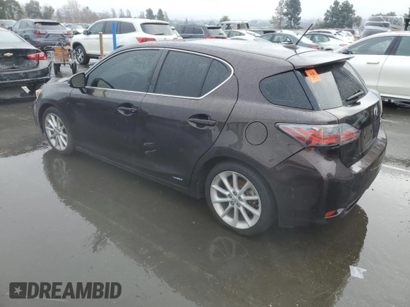 2012 Lexus CT 200h with VIN JTHKD5BH5C2058870, listed as a Copart auction lot 44373015 with 161,157 mi miles and Salvage Title. Bid and sale history available at carsss.com. Image 2.