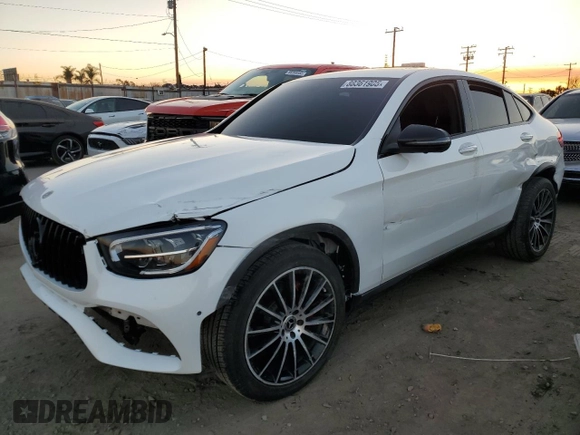 2021 Mercedes-Benz GLC with VIN W1N0J8EB6MG011810, listed as a Copart auction lot 88361905 with 54,286 mi miles and Salvage Title. Bid and sale history available at carsss.com. Image 1.