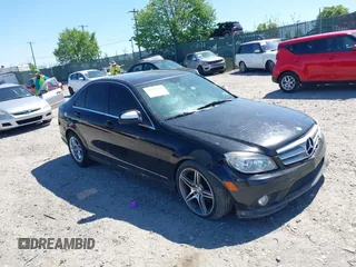 2009 Mercedes-Benz C-Class 3.0L Sport with VIN WDDGF54X39R056742, listed as a IAAI auction lot 42109559 with 227,320 mi miles. Bid and sale history available at carsss.com. Image 1.