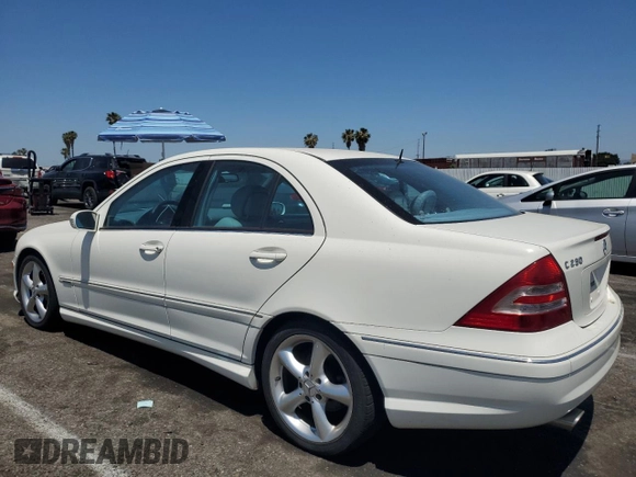 2006 Mercedes-Benz C 230 Sport z VIN WDBRF52H86A868643, wystawiony jako Copart lot #57884775 z przebiegiem 75 011 mil mil oraz Czysty tytuł • Clean title. Historia ofert i sprzedaży dostępna na DreamBid. Obrazek 2.