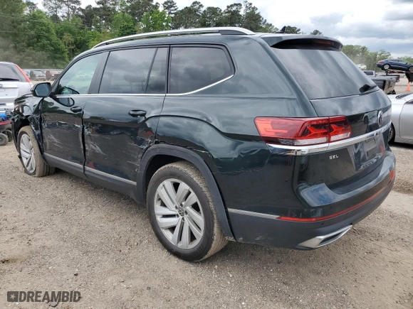 2021 Volkswagen Atlas 2.0T SEL with VIN 1V2BP2CA5MC583463, listed as a Copart auction lot 48106493 with 37,275 mi miles. Bid and sale history available at carsss.com. Image 2.