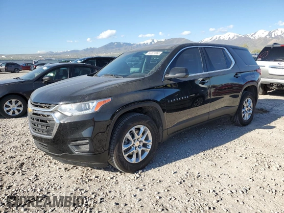 2021 Chevrolet Traverse LS with VIN 1GNEVFKW7MJ151114, listed as a Copart auction lot 54671855 with 65,466 mi miles and Clean Title. Bid and sale history available at carsss.com. Image 1.