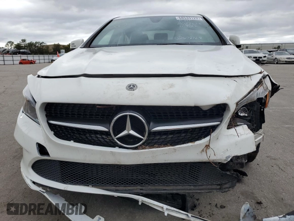 2018 Mercedes-Benz CLA with VIN WDDSJ4EB6JN672128, listed as a Copart auction lot 68533122 with 0 mi miles. Bid and sale history available at carsss.com. Image 5.