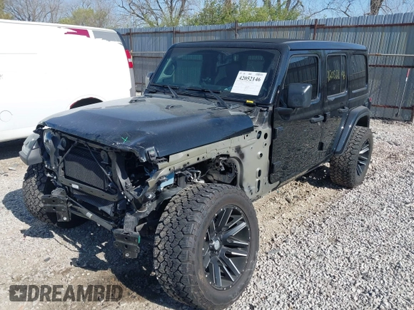 2021 Jeep Wrangler Unlimited Sahara with VIN 1C4HJXEG4MW650547, listed as a IAAI auction lot 42052146 with 26,983 mi miles and . Bid and sale history available at DreamBid. Image 6.