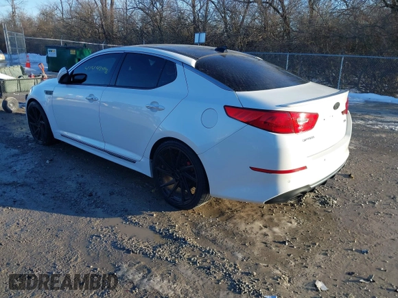 2015 Kia Optima SX Turbo with VIN 5XXGR4A67FG355530, listed as a IAAI auction lot 41442418 with 67,080 mi miles. Bid and sale history available at carsss.com. Image 3.