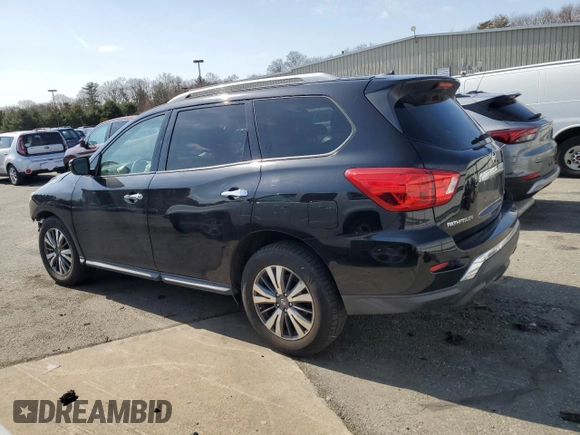 2018 Nissan Pathfinder S z VIN 5N1DR2MM6JC620539, wystawiony jako Copart lot #48370295 z przebiegiem 91 047 mil mil oraz Szkoda całkowita • Salvage title. Historia ofert i sprzedaży dostępna na DreamBid. Obrazek 2.