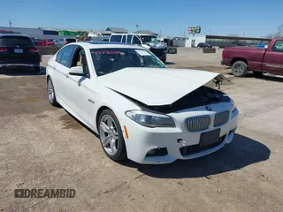 2013 BMW 5 Series 550i with VIN WBAFR9C5XDDX79916, listed as a IAAI auction lot 41776449 with 126,506 mi miles and . Bid and sale history available at carsss.com. Image 1.