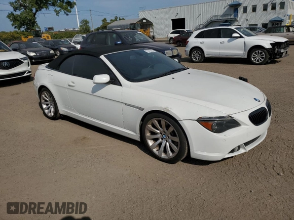 2005 BMW 6 Series 645Ci with VIN WBAEK734X5B325190, listed as a Copart auction lot 72013354 with 288,537 mi miles and Non Repairable. Bid and sale history available at DreamBid. Image 4.