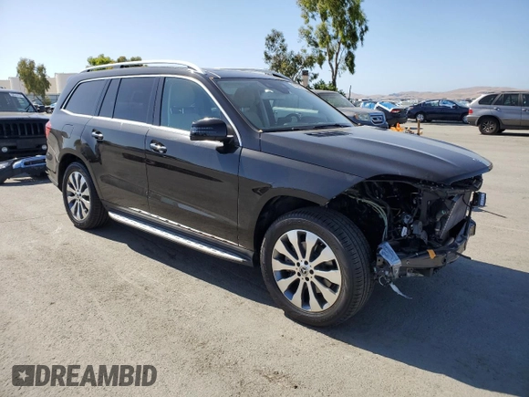 2019 Mercedes-Benz GLS 450 with VIN 4JGDF6EE7KB223324, listed as a Copart auction lot 57845215 with 38,725 mi miles and Salvage title. Bid and sale history available at DreamBid. Image 4.