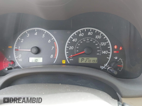 2009 Toyota Corolla with VIN 2T1BU40E99C122004, listed as a IAAI auction lot 42251061 with 210,193 mi miles and . Bid and sale history available at DreamBid. Image 7.