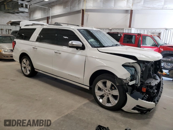 2024 Ford Expedition Max Platinum with VIN 1FMJK1M86REA38624, listed as a Copart auction lot 64295635 with 14,532 mi miles and Salvage title. Bid and sale history available at DreamBid. Image 4.