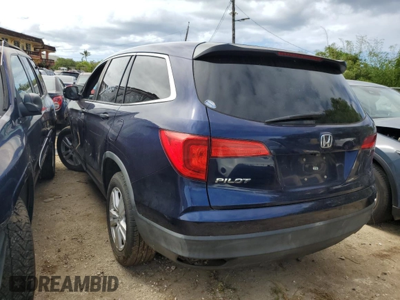 2016 Honda Pilot LX with VIN 5FNYF5H10GB040358, listed as a Copart auction lot 62229744 with Not Provided miles and Non Repairable. Bid and sale history available at DreamBid. Image 2.