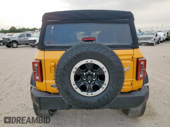 2021 Ford Bronco с VIN 1FMDE5DH6MLB02239, выставлен на аукционе Copart как лот 55315985 с пробегом 36 310 миль миль и На запчасти • Non repairable. История ставок и продаж доступна на DreamBid. Изображение 6.