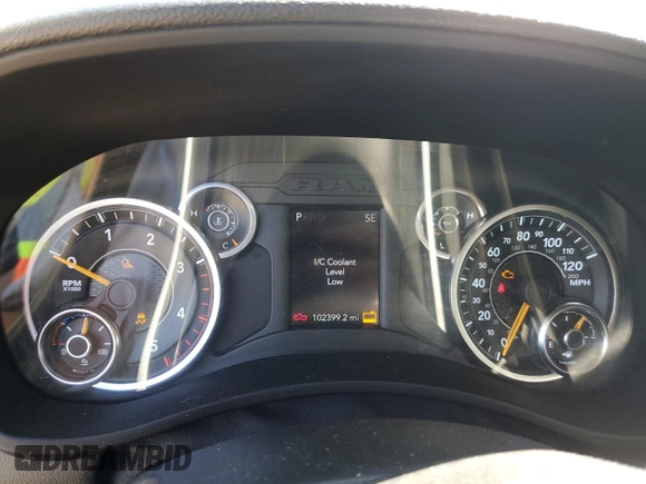 2019 Ram 2500 Big Horn with VIN 3C6UR5JLXKG606957, listed as a Copart auction lot 57713014 with 102,399 mi miles and Salvage Title. Bid and sale history available at carsss.com. Image 9.