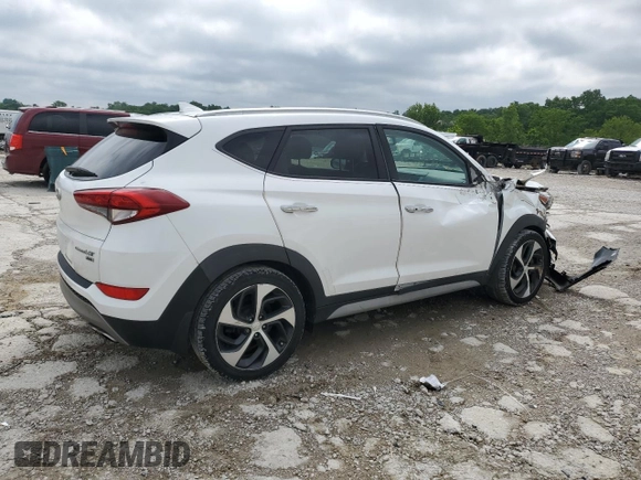 2017 Hyundai Tucson Limited z VIN KM8J3CA20HU539022, wystawiony jako Copart lot #58570965 z przebiegiem 34 098 mil mil oraz Szkoda całkowita • Salvage title. Historia ofert i sprzedaży dostępna na DreamBid. Obrazek 3.
